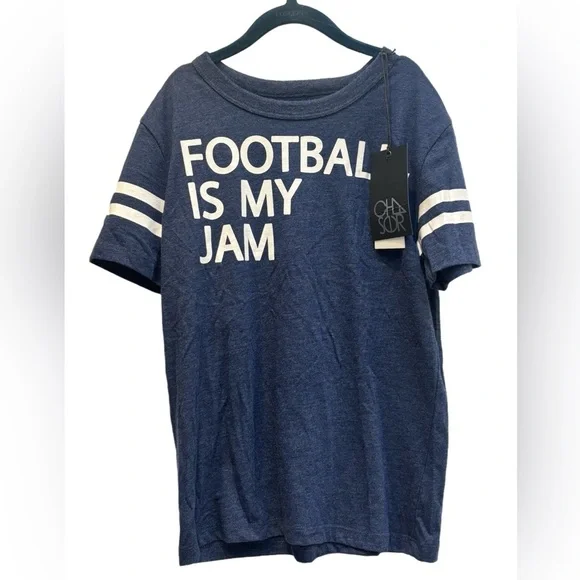 NWT Chaser “Football Is My Jam” Graphic Tee – Size 10 (Kids) Soft Cotton Blend - Picture 2 of 10